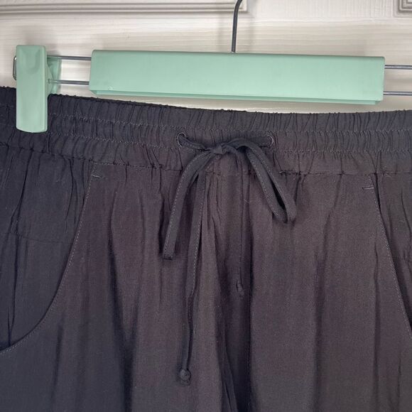 French Connection Pocket Drawstring Mini Shorts Black 0 - Picture 4 of 8